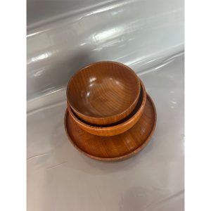 SMALL WOODEN SOUP PLATE