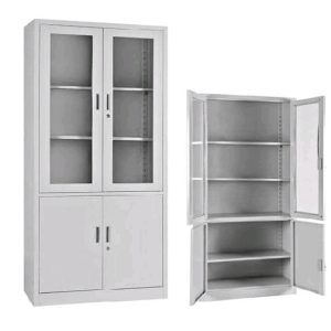 METAL BOOK SHELF HALF GLASS W053