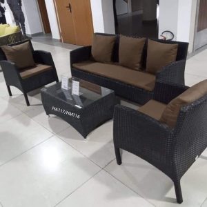 SET OF OUTDOOR RATTAN SOFA BY 5 SITTERS H117/HM116