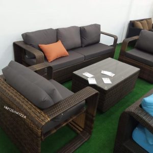 SET OF OUTDOOR RATTAN SOFA BY 5 HA112-A/HM125