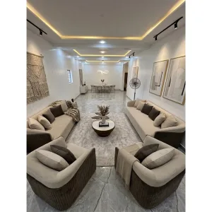 The Aurelia Modern Curved Velvet Sofa Set