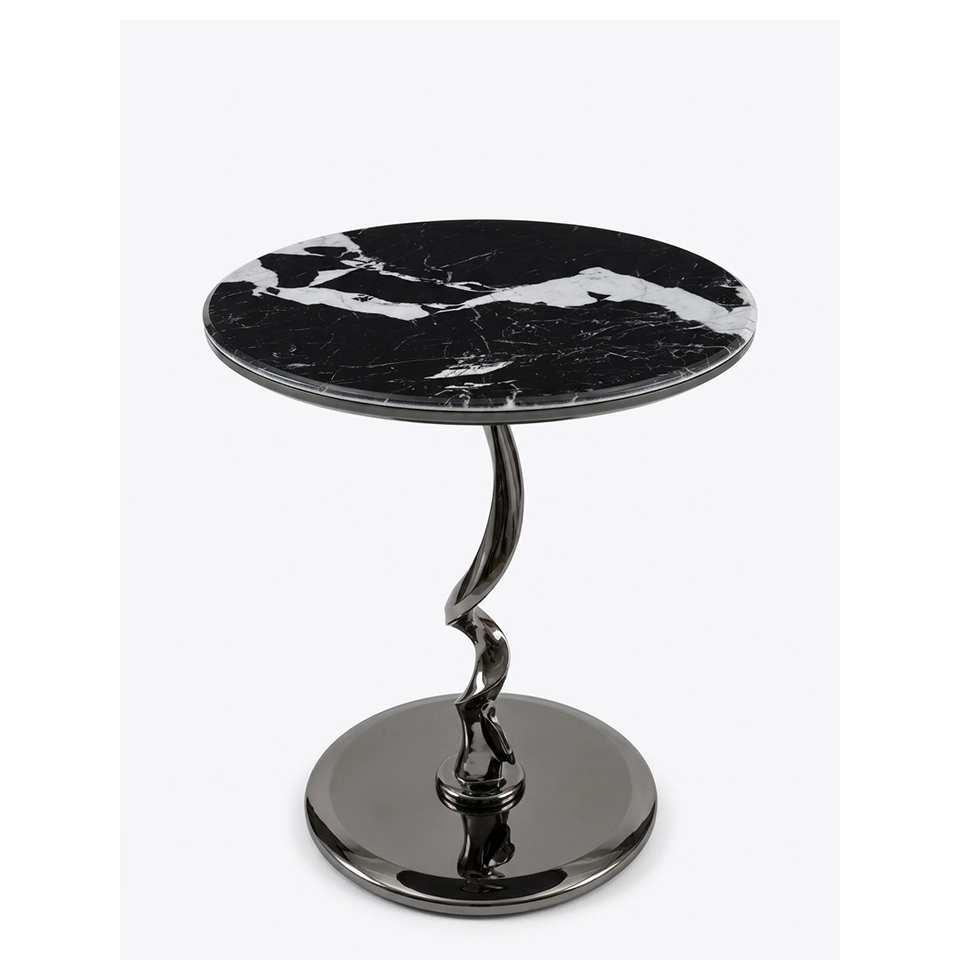 marble sculptural side stool