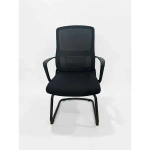 Ergonomic Black Mesh Cantilever Visitor Chair